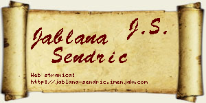 Jablana Sendrić vizit kartica